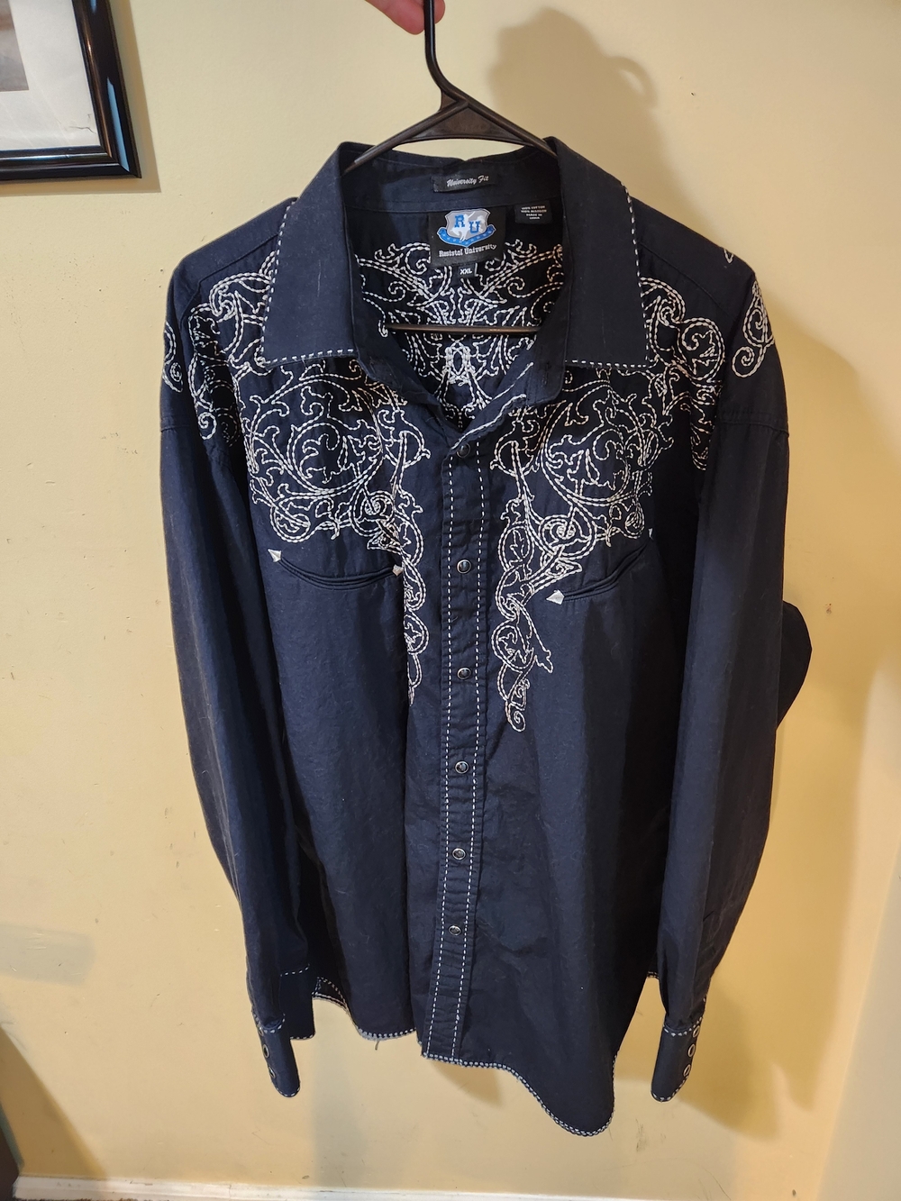 Resistol University Roper Western Embroidered Button-Down XXL Men